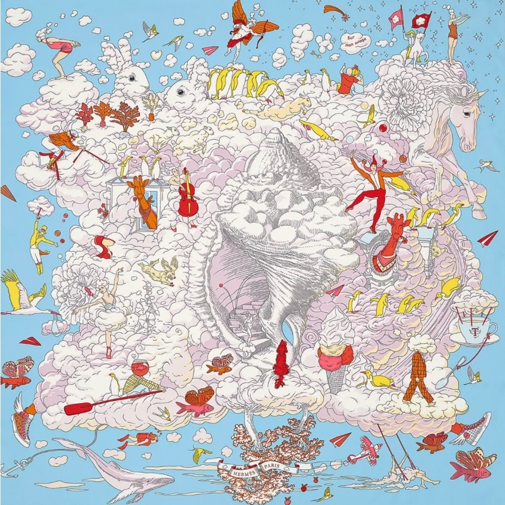 Hermes Scarf 90cm Sur Mon Nuage